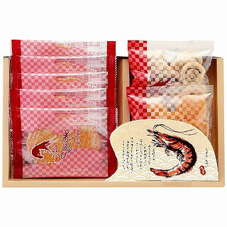●セット内容／赤えびせんべい(1枚入)5袋・えびせん10g(うず巻・えび松風各1袋)●箱サイズ／26.7×4×15.8cm●原産国／日本製●賞味期間／製造日より常温約360日●アレルゲン／小麦・えび●重量／145g赤えびを使用し焼き上げた、ヘルシー志向のノンフライ製法のおせんべい。二度焼き製法で優しい食感に作ったうず巻・えび松風。えびせんべいの原料として最適な海老を使用しこだわりの製法で仕上げました。