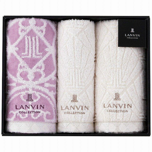 ランバン フェイス・ウォッシュタオルセット パープル 22709-23940-600（パープル）