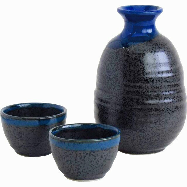●品名／高田焼釉重ね酒器揃●カラ／天目