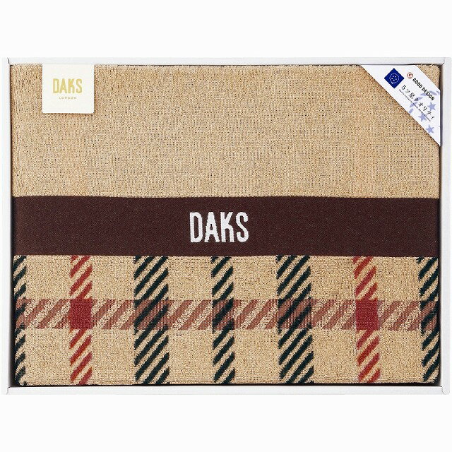 ●NEWロゴハウスチェック●ブランド／DAKS●品名／ケット●カラ／ブラウン 1