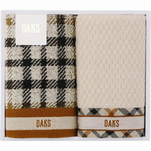 DAKS ダブルハウスチェック フェイスタオル2P DAKS ダブルハウスチェック フェイスタオル2P