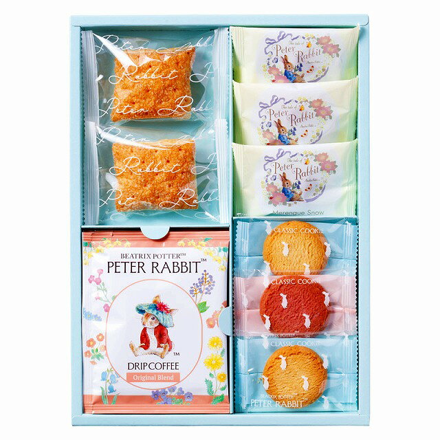 ●セット内容／メレンゲスノウ（ショコラ）×3、オリジナルブレンドコーヒー（6g）・スクエアパイ・ミルククッキー×各2、ストロベリーチーズクッキー×1●箱サイズ／20×28.5×3cm●賞味期間／常温4ヶ月●アレルゲン／卵・乳・小麦