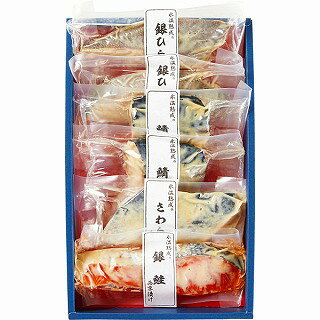 ●セット内容／●銀ひらす西京漬け・鯖西京漬け60┣g┫×各2、銀鮭西京漬け60┣g┫×1、さわら西京漬け70┣g┫×1●箱サイズ／36×19.5×4.5cm●原産国／日本●重量／650g氷温熟成で旨みを引き出した西京漬けのギフトセットです。個包装の真空パックで保存にも便利な逸品です。