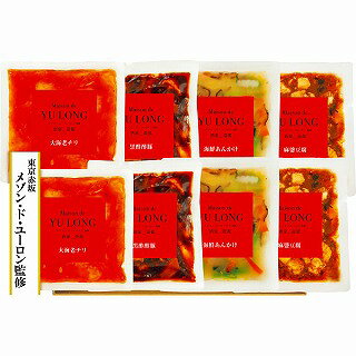●セット内容／●大海老チリ150┣g┫×2、黒酢酢豚160┣g┫×2、麻婆豆腐130┣g┫×2、海鮮あんかけ160┣g┫×2●箱サイズ／24.4×31.2×7.5cm●原産国／日本●重量／1.2kg東京　赤坂の中華の名店「メゾン・ド・ユーロン」　阿部料理長監修の本格中華料理のセットです。　ご家庭で本格中華をお楽しみいただけます。