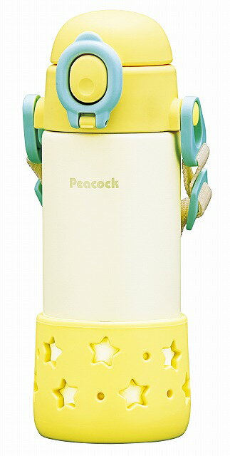 ピーコック●／ベビーストローマグ ベルト付 400ml●／スターイエロー