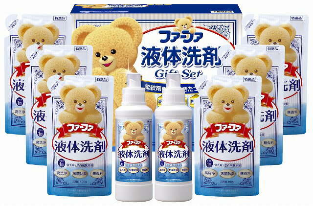 ●セット内容／ファーファ液体洗剤無香料（本体500g×2・詰替400g×6）●箱サイズ／箱240×300×147mm●原産国／JPN●重量／3840g