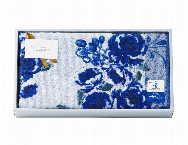 ローズ バスマット●色／ブルー
