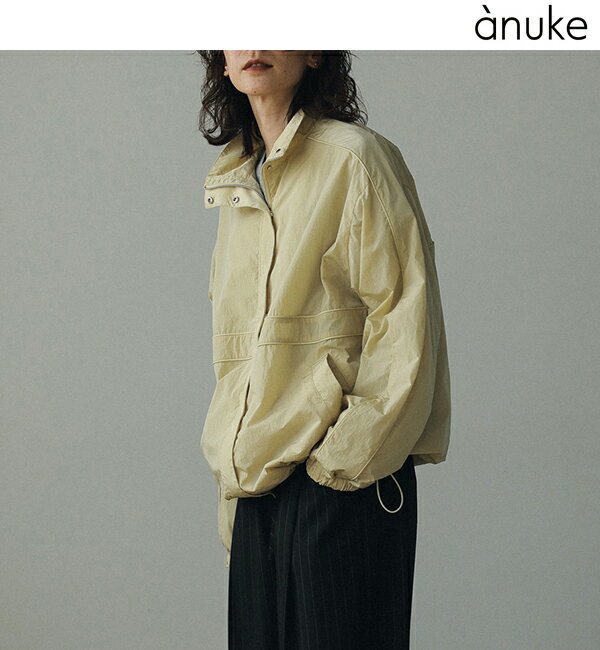 【本日12/1(日)1日限定 1000円OFFクーポン有】【土日も即日発送】anuke アンヌーク Nylon Tech Blouson 62420201 ナイロンテックブルゾン 2024FallWinter 2024秋冬 新作 キャンセル返品不可のサムネイル
