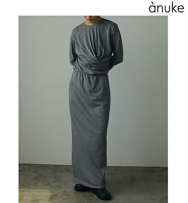 【SALE40%OFF】【土日も即日発送】anuke アンヌーク Drape Cut Onepiece 62420320 ドレープカットワンピース 2024FallWinter 2024秋冬 新作 キャンセル返品不可