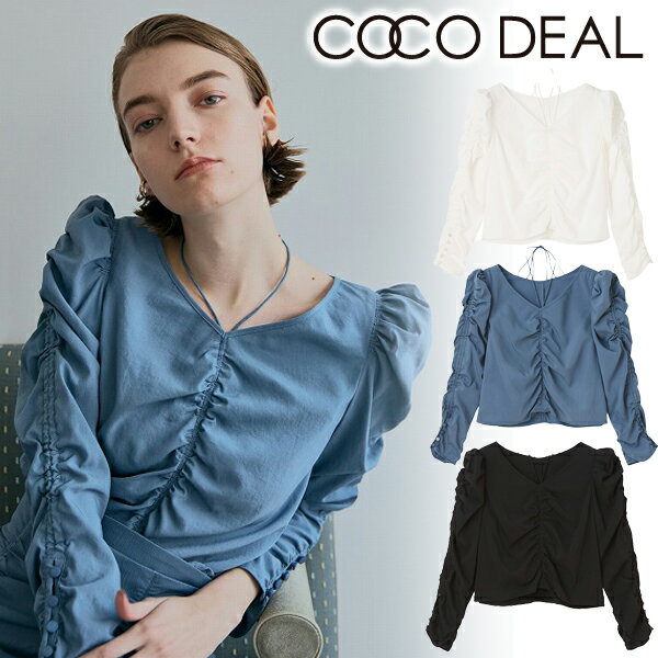 【即日発送】COCODEAL ココディール/ドレープギャザーブラウス 73218254 /23SS/2023春夏/新作/キャンセル返品不可/あす楽/通販のサムネイル