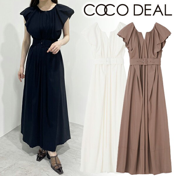 【SALE30%OFF+さらに2点以上購入で10%OFFクーポン有】【土日も即日発送】COCODEAL ココディール/ 2WAYベルト付きタックフリルワンピース 73215345 /23SS/2023春夏/新作/キャンセル返品不可/あす楽/通販のサムネイル