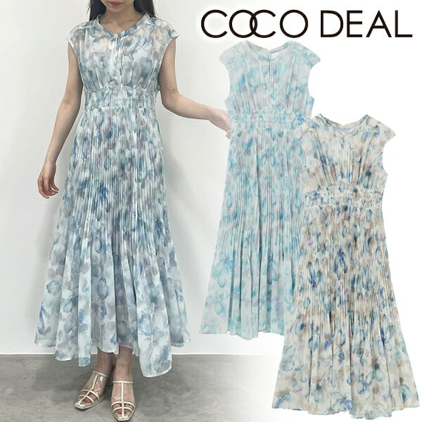 【土日も即日発送】COCODEAL ココディール/ 水彩花プリーツワンピース 73215381 /23SS/2023春夏/新作/キャンセル返品不可/あす楽/通販のサムネイル