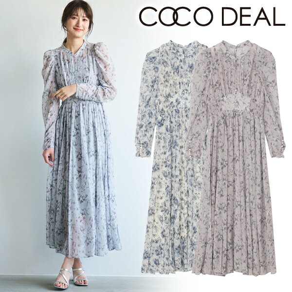 【SALE40%OFF】【即日発送】COCODEAL ココディール シフォンフラワープリントワンピース 74215248 24SS 2024春夏 新作 キャンセル返品不可のサムネイル
