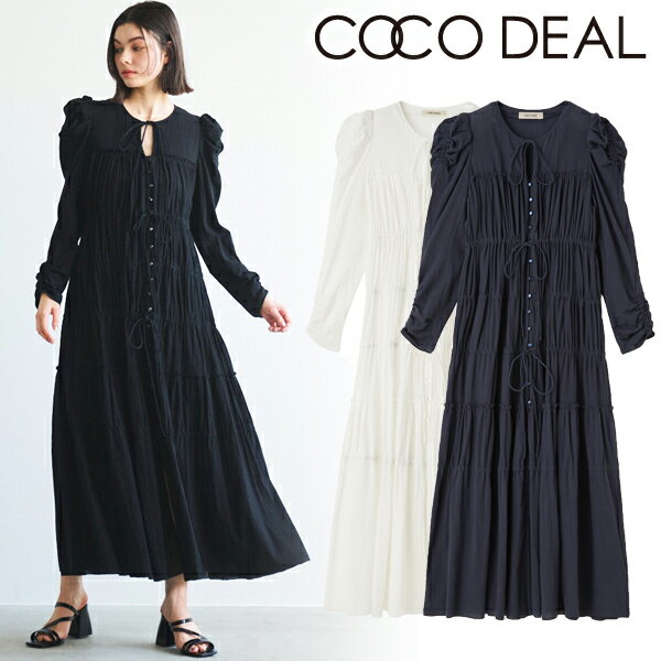 COCODEAL ココディール コットン楊柳ティアードワンピース 74215293 24SS 2024春夏 新作 キャンセル返品不可 あす楽