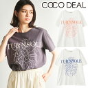 楽天セレクトショップreal【予約商品】COCODEAL ココディール ひまわり刺繍Tシャツ 74221388 4月末～5月末入荷予定 ネコポス送料無料 後払い決済利用不可 24SS 2024春夏 新作 キャンセル返品不可 予約