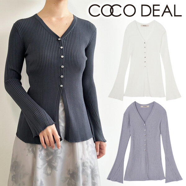 【土日祝も即日発送】COCODEAL ココディール フレアスリーブニットカーディガン 74533102 24FW 2024秋冬 新作 キャンセル返品不可のサムネイル