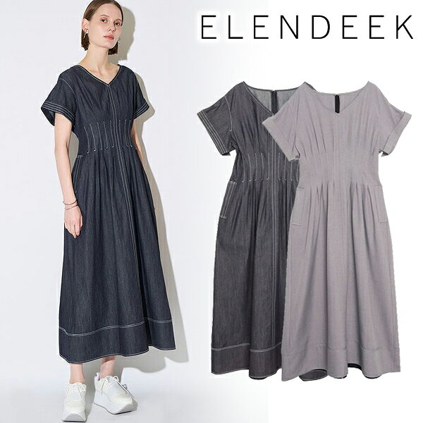 【期間限定10 OFF】【GWも即日発送】ELENDEEK エレンディーク WAIST TUCKED OP ウエストタックワンピース 512630302701 26SS 2026春夏 新作 キャンセル返品不可