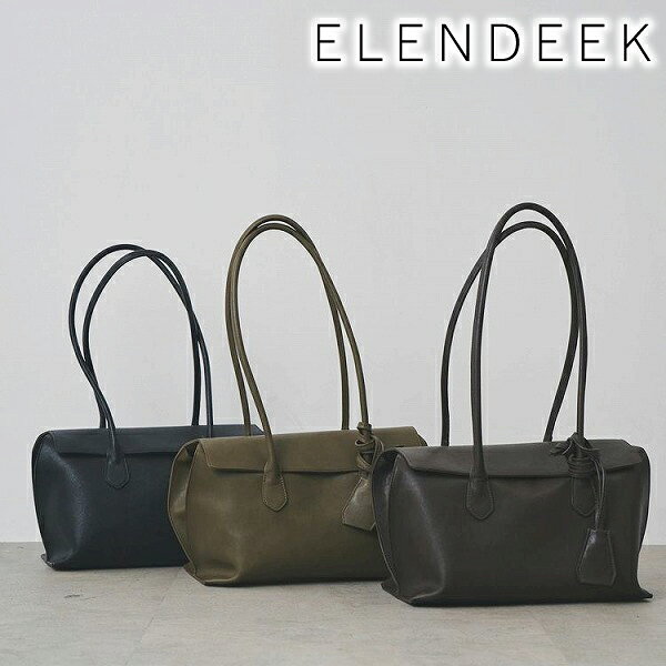 ELENDEEK　エレンディーク丸みのあるフォルムが印象的なボストンバッグ。 程よくやわらかなラインが、ボストンならではのきちんと感に女性らしい印象をプラスする。 しっかりとマチを備えた設計で、タブレットなども収納できる実用的なサイズ感も魅力。 ショルダーストラップはやや長めに設定し、アウターの上からでも肩掛けしやすい仕様に。 取り外し可能なキーホルダー付きで、バッグにはもちろん、 首から下げるなどアクセサリー感覚でアレンジを楽しめる。※商品画像はサンプルのため、色味やサイズ等の仕様に変更がある場合がございますので、予めご了承ください。メーカー品番：ELENDEEK_512651900801【カラー】　　ブラック/オリーブ/ブラウン【サイズ】　　F※当店では、商品が入荷してから採寸し実寸を記載しておりますので、メーカーサイトの参考サイズとは異なる場合がございますので予めご了承ください。※採寸方法や個体差により、1〜2cm程度の誤差はどうしても起こってしまいますので予めご了承の上ご注文をお願いします。【素材】　　　サイズガイドはこちらメーカー希望小売価格はメーカー商品タグに基づいて掲載しています。