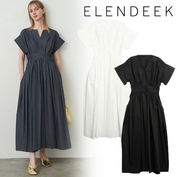 【期間限定15%OFF+本日エントリー＆楽天カードでP4倍】【即日発送】ELENDEEK エレンディーク WAIST MARK SHIRT OP 512430321901 24SS 2024春夏 新作 キャンセル返品不可