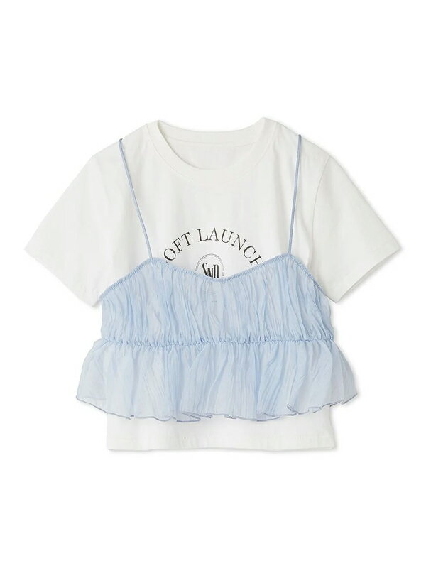 【SALE70%OFF】【即日発送】SNIDEL スナイデル ビスチェレイヤードロゴTシャツ SWCT252125 25SS 2025春夏 新作 キャンセル返品不可