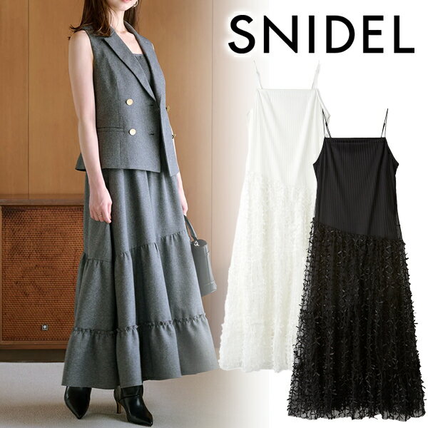 【SOLD OUT】【期間限定10%OFF】SNIDEL スナイデル プリーツバリエキャミワンピース SWFO244080 24FW 2024秋冬 新作 キャンセル返品不可のサムネイル