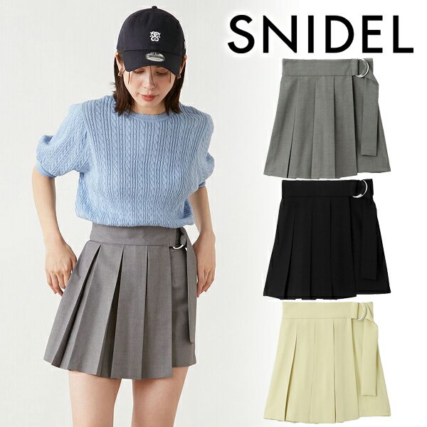 【期間限定10%OFF+エントリーでP2倍】【即日発送】SNIDEL スナイデル ラップスカショ SWFP241215 24SS 2024春夏 新作 キャンセル返品不可 あす楽