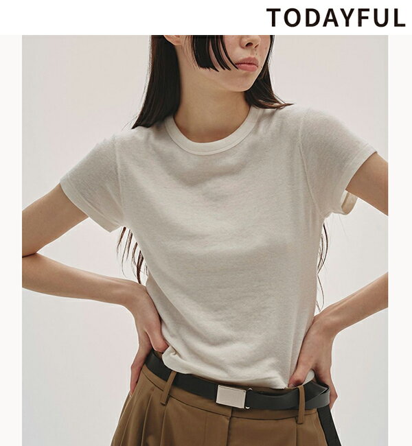 【再入荷】【お盆も即日発送】TODAYFUL トゥデイフル Compact Smooth T-shirts 12510620 2025prefall 2025秋 新作 キャンセル返品不可のサムネイル