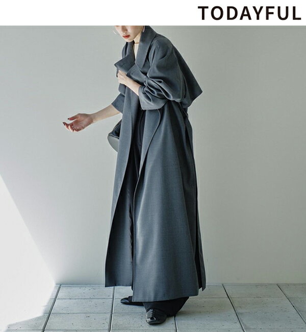 【予約商品】TODAYFUL トゥデイフル /Twill Trench Coat 12410001 ツイルトレンチコート 2月上～3月上入荷予定 後払い決済利用不可 2024 Spring/Summer 2024春夏先行予約 2024春夏 新作 キャンセル返品不可のサムネイル