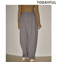 TODAYFUL トゥデイフル /Highwaist Tuck Trousers 12310726 ハイウエストタックトラウザーズ 2024 Spring/Summer 2024春夏 新作 キャンセル返品不可 あす楽