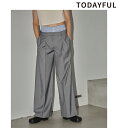 【即日発送】TODAYFUL トゥデイフル /Double Waist Trousers 12410715 ダブルウエストトラウザーズ 2024 Spring/Summer 2024春夏 新作 キャンセル返品不可 あす楽