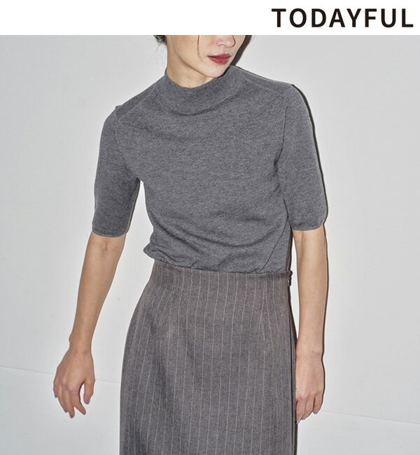 【予約商品】TODAYFUL トゥデイフル Halfsleeve Highgauge Knit 12420512 7月末〜8月末入荷予定 後払い決済利用不可 2024PreFall 2024秋冬 新作 キャンセル返品不可 予約のサムネイル