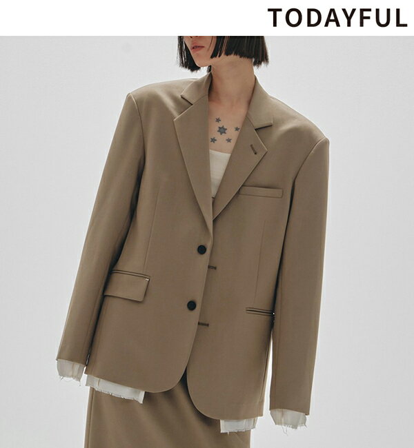 【土日祝も即日発送】TODAYFUL トゥデイフル Over Shoulder Jacket 12420102 2024PreFall 2024秋冬 新作 キャンセル返品不可のサムネイル