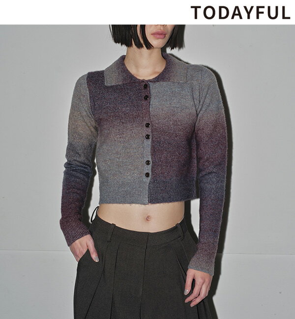 【土日も即日発送】TODAYFUL トゥデイフル Gradation Knit Shirts 12420505 グラデーションニットシャツ 2024PreFall 2024秋冬 新作 キャンセル返品不可のサムネイル