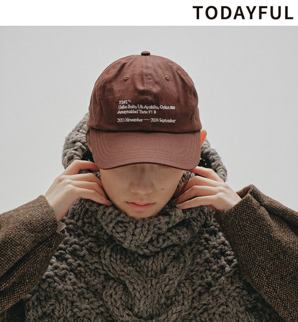 楽天セレクトショップreal【予約商品】TODAYFUL トゥデイフル TDFL' Useful Cap 12421029 8月末～9月末入荷予定 後払い決済利用不可 2024winter 先行予約 2024秋冬 新作 キャンセル返品不可 予約