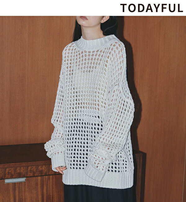 【SALE50%OFF】【即日発送】TODAYFUL トゥデイフル /Square Mesh Knit 12320512 スクエアメッシュニット 2023秋冬 2023prefall 新作 キャンセル返品不可のサムネイル