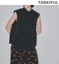 【SALE50 OFF】【即日発送】TODAYFUL トゥデイフル Standcollar Sleeveless Shirts 12320410 スタンドカラースリーブレスシャツ 2023秋冬 2023prefall 新作 キャンセル返品不可