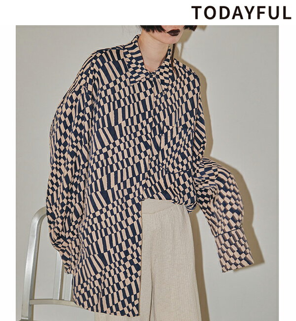 【土日も即日発送】TODAYFUL トゥデイフル Geometric Over Shirts 12320407 2023秋冬 2023prefall 新作 キャンセル返品不可 あす楽のサムネイル