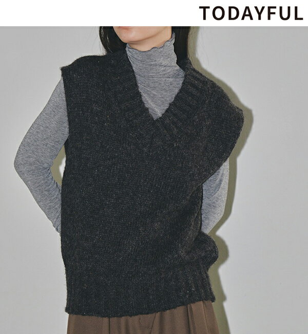 楽天セレクトショップreal【土日も即日発送】TODAYFUL トゥデイフル Mottle Yarn Knit Vest 12320516 モトルヤーンニットベスト 2023秋冬 2023prefall 新作 キャンセル返品不可