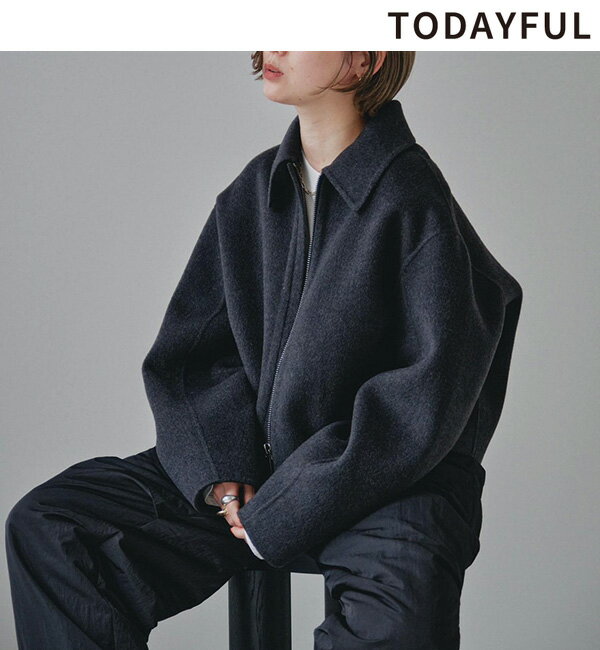 2/13(火)正午12時から再値下げ！【SALE30%OFF】【土日も即日発送】TODAYFUL トゥデイフル Wool Zip Blouson 12320201 ウールジップブルゾン 23FW 2023冬 新作 キャンセル返品不可 あす楽のサムネイル
