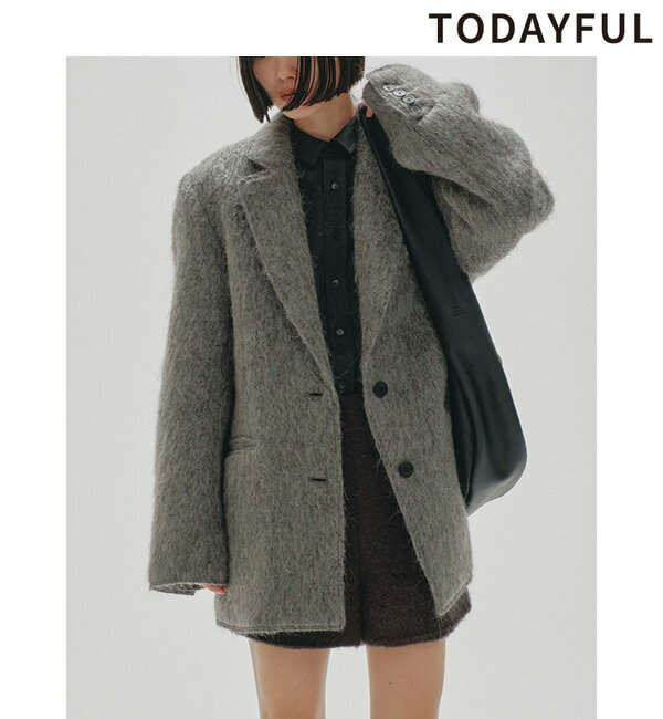 【予約商品】TODAYFUL トゥデイフル Shaggy Over Jacket 12420106 11月末〜12月末入荷予定 後払い決済利用不可 2024winter 2024秋冬 新作 キャンセル返品不可 予約のサムネイル