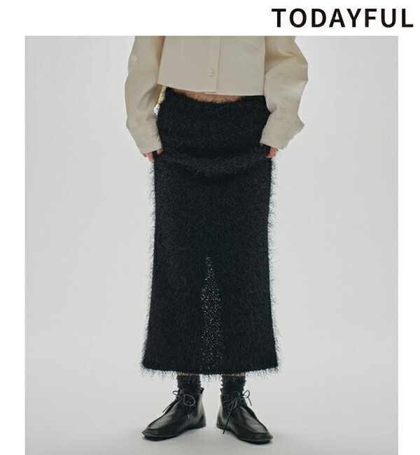 【予約商品】TODAYFUL トゥデイフル Shaggy Knit Skirt 12420805 シャギーニットスカート 10月中〜11月中入荷予定 後払い決済利用不可 2024winter 2024秋冬 新作 キャンセル返品不可 予約のサムネイル