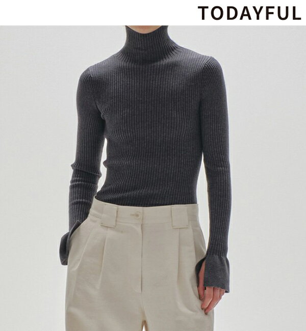 【即日発送】TODAYFUL トゥデイフル Flarecuffs Rib Knit 12420523 フレアカフスリブニット 2024winter 2024秋冬 新作 キャンセル返品不可のサムネイル