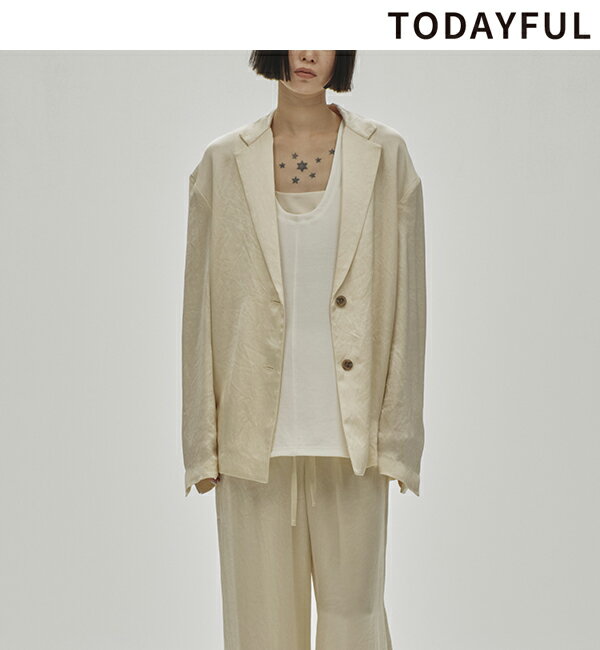 【予約商品】TODAYFUL トゥデイフル Satin Over Jacket 12410103 サテンオーバージャケット 3月中〜4月中入荷予定 後払い決済利用不可 2025spring/summer 2025春夏 新作 キャンセル返品不可 先行予約のサムネイル