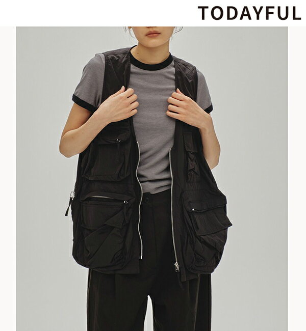 【即日発送】TODAYFUL トゥデイフル Nylon Pocket Vest 12510105 2025spring/summer 2025春夏 新作 キャンセル返品不可のサムネイル