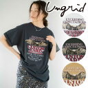 楽天セレクトショップreal【期間限定12％OFF+エントリーでP2倍】【予約商品】Ungrid アングリッド ビッグシルエットイーグルTee 112432747201 5月末～6月末入荷予定 ネコポス送料無料 後払い決済利用不可 24SS 2024春夏 新作 キャンセル返品不可 予約