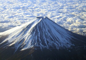 絵画風 壁紙ポスター (はがせるシール式) 凱雲快晴 富士山頂と富士裾野に広がる雲海 剣が峰 裏富士 富士山 キャラクロ FJS-051A2 (A2版 594mm×420mm) ＜日本製＞ ウォールステッカー お風呂ポスター