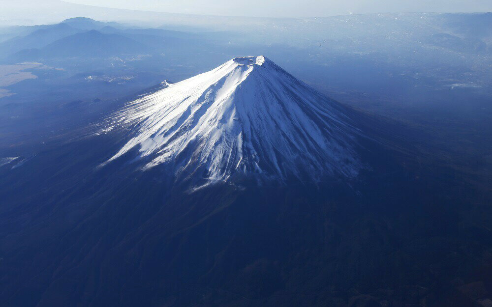 絵画風 壁紙ポスター (はがせるシール式) 富士山頂 剣が峰 日本最高峰 裏富士 富士山 キャラクロ FJS-053W1 (ワイド版 921mm×576mm) ＜日本製＞ ウォールステッカー お風呂ポスター