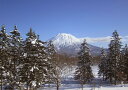 絵画風 壁紙ポスター (はがせるシール式) 羊蹄山 蝦夷富士 雪 北海道 日本百名山 山岳 キャラクロ MYTZ-001A2 (A2版 594mm×420mm) ＜日本製＞ ウォールステッカー お風呂ポスター