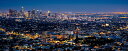 絵画風 壁紙ポスター (はがせるシール式) ロサンゼルス 夜景 カリフォルニア キャラクロ LOS-001P1 (パノラマ版 1440mm×576mm) <日本製> ウォールステッカー お風呂ポスター