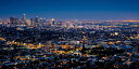 絵画風 壁紙ポスター (はがせるシール式) ロサンゼルス 夜景 カリフォルニア キャラクロ LOS-001S1 (パノラマS版 1152mm×576mm) <日本製> ウォールステッカー お風呂ポスター